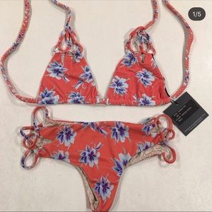 acacia swimwear vintage aloha set small